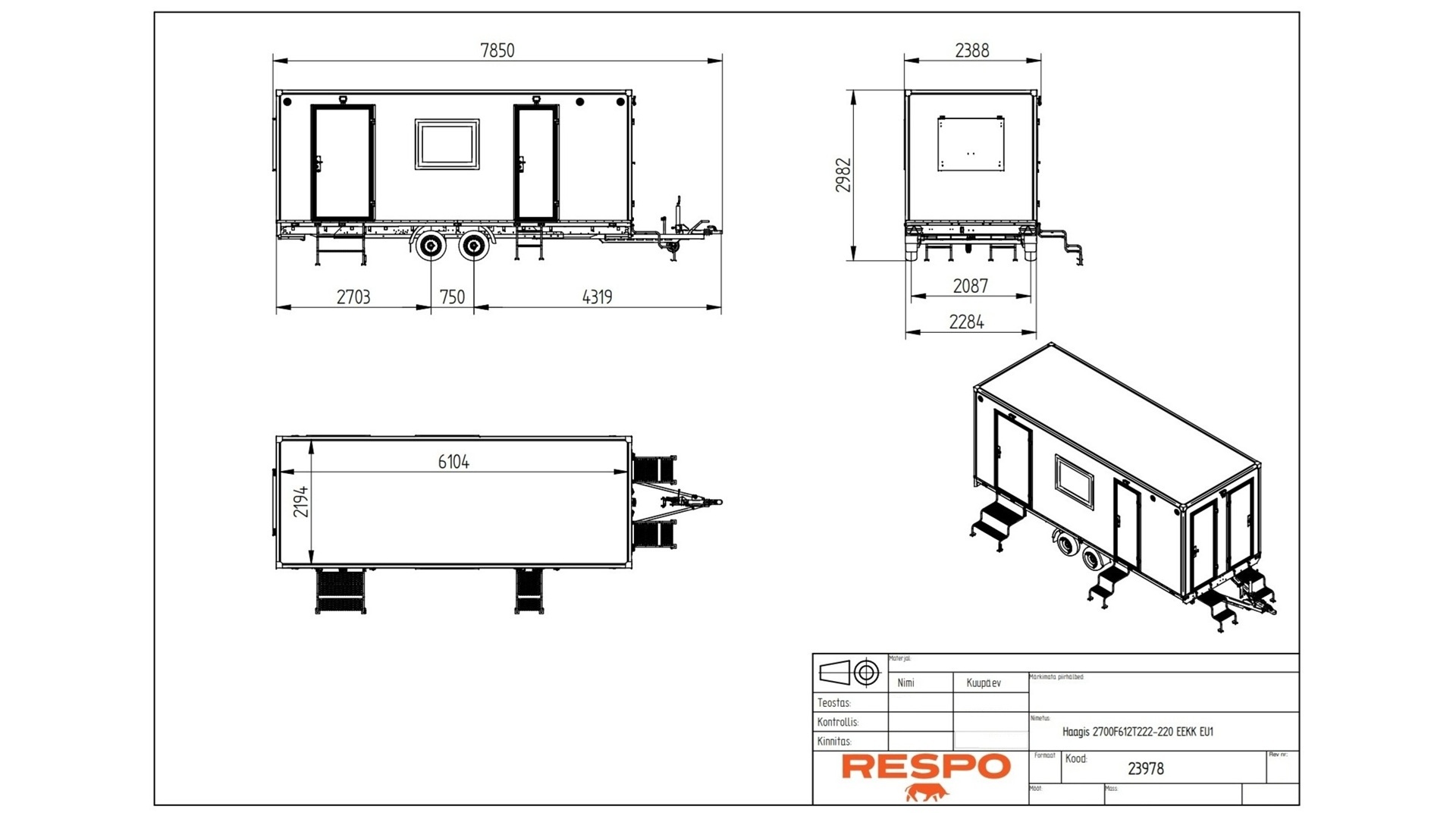 2700F612T222 Zwei Arbeitsbereiche